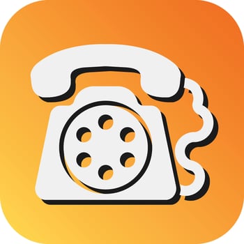 Telephone Vector Glyph Gradient Background Icon For Personal And Commercial Use.