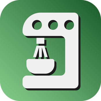 Electric Mixer Vector Glyph Gradient Background Icon For Personal And Commercial Use.