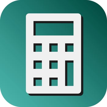 Calculator Vector Glyph Gradient Background Icon For Personal And Commercial Use.