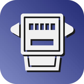 Electric Counter  Vector Glyph Gradient Background Icon For Personal And Commercial Use.