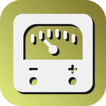 Voltmeter  Vector Glyph Gradient Background Icon For Personal And Commercial Use.