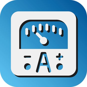 Ammeter  Vector Glyph Gradient Background Icon For Personal And Commercial Use.