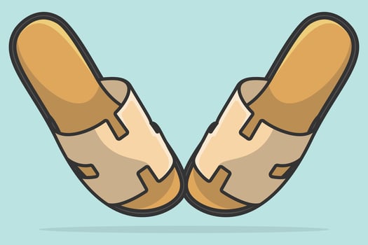 Pair Of Girls Stylish Sandal Shoes vector illustration. Beauty fashion objects icon concept. Girls fashion footwear sandal shoes pair vector design.