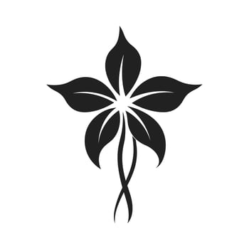 A Daffodil Flower Silhouette Vector isolated on a white background