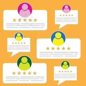 Unlock business growth with user reviews. Boost satisfaction with user feedback and customer ratings. Customer experience concept in vector illustration