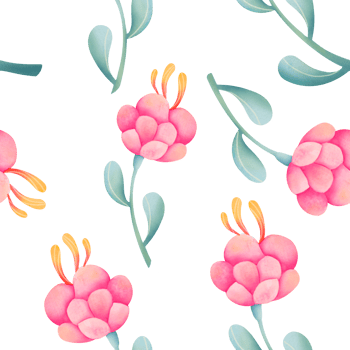 Watercolor trendy minimalistic pink Flower rose. cute plant seamless pattern. background for Wedding Invitation, packaging paper, fabrics, wrapping gifts. wildflowers in rustic style, coloured garden png