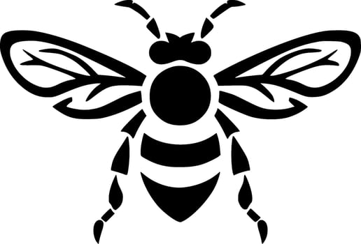 Bee, Minimalist and Simple Silhouette - Vector illustration