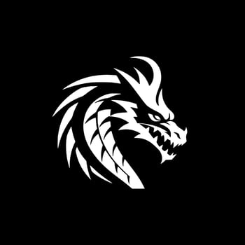 Dragon - Minimalist and Flat Logo - Vector illustration