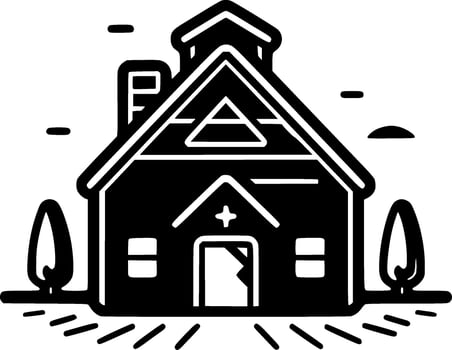 Farmhouse - Minimalist and Flat Logo - Vector illustration
