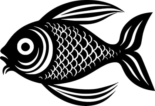 Fish, Minimalist and Simple Silhouette - Vector illustration
