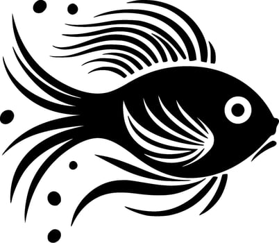 Fish, Black and White Vector illustration