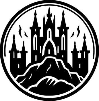 Gothic, Minimalist and Simple Silhouette - Vector illustration