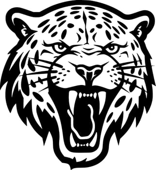 Leopard, Minimalist and Simple Silhouette - Vector illustration