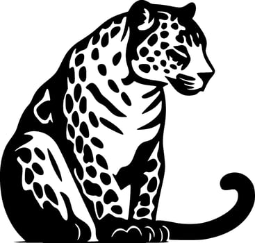 Leopard, Minimalist and Simple Silhouette - Vector illustration