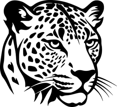Leopard, Minimalist and Simple Silhouette - Vector illustration