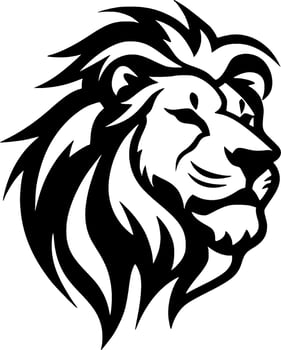 Lion, Minimalist and Simple Silhouette - Vector illustration