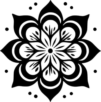 Mandala - Minimalist and Flat Logo - Vector illustration