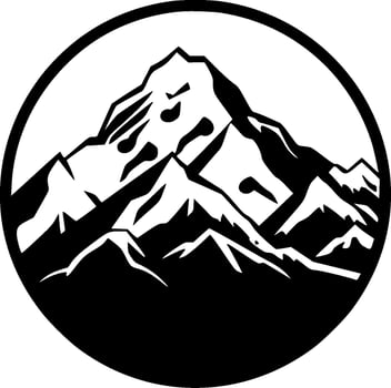 Mountain Range - Minimalist and Flat Logo - Vector illustration