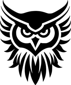 Owl, Minimalist and Simple Silhouette - Vector illustration