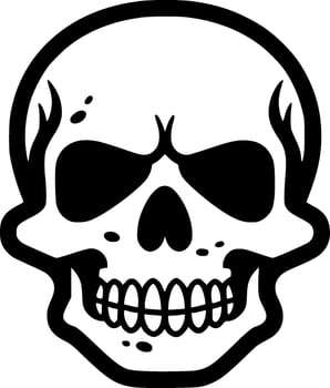 Skull, Minimalist and Simple Silhouette - Vector illustration