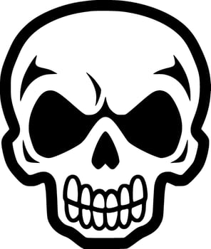 Skull, Minimalist and Simple Silhouette - Vector illustration