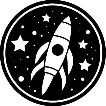 Space, Minimalist and Simple Silhouette - Vector illustration