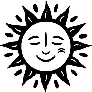 Sun - High Quality Vector Logo - Vector illustration ideal for T-shirt graphic
