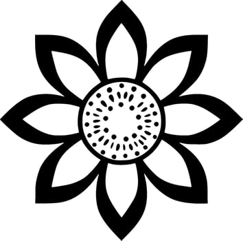Sunflower - High Quality Vector Logo - Vector illustration ideal for T-shirt graphic