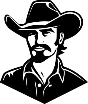 Western - Minimalist and Flat Logo - Vector illustration
