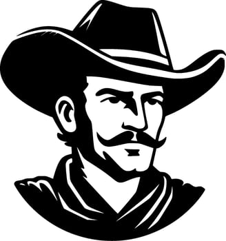 Western, Minimalist and Simple Silhouette - Vector illustration