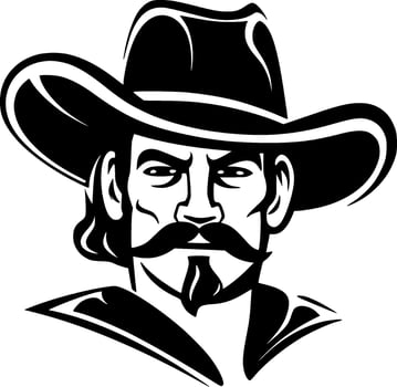 Western, Minimalist and Simple Silhouette - Vector illustration