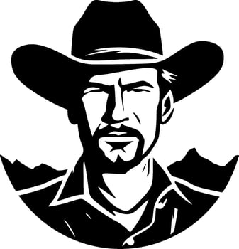 Western, Minimalist and Simple Silhouette - Vector illustration