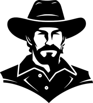 Western - Minimalist and Flat Logo - Vector illustration