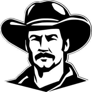 Western, Minimalist and Simple Silhouette - Vector illustration
