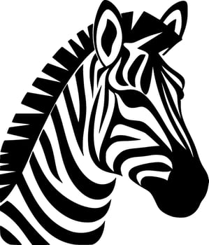 Zebra - Minimalist and Flat Logo - Vector illustration