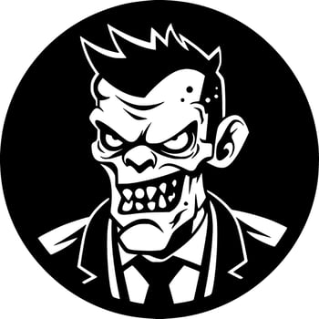 Zombie - Minimalist and Flat Logo - Vector illustration