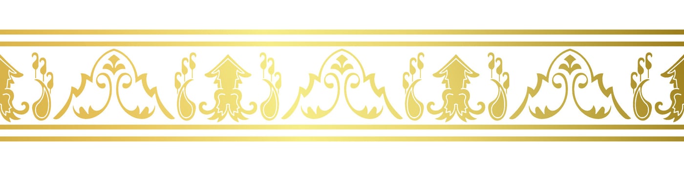 abstract floral border seamless golden paper border woodcarving decorative pattern vector