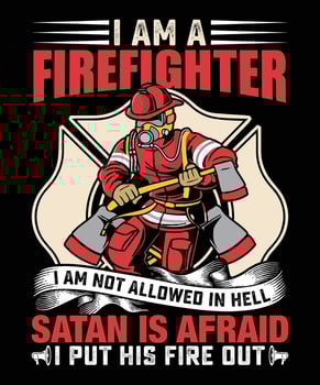 Firefighter T Shirt Design vector