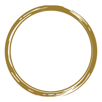 Zen Circle Icon Symbol in Gold Color. Zen Illustration for Logo, Art Frame, Art Illustration, Website or Graphic Design Element. Format PNG