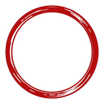 Zen Circle Icon Symbol on the Red Color. Zen Illustration for Logo, Art Frame, Art Illustration, Website or Graphic Design Element. Format PNG
