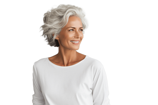 AI generated an older woman smiling at the camera png