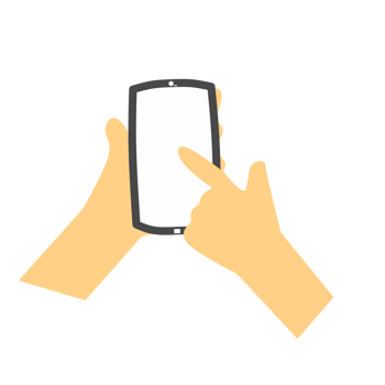 close up of two hands holding a smartphone png