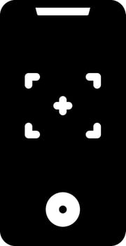 solid icon for recorded vector