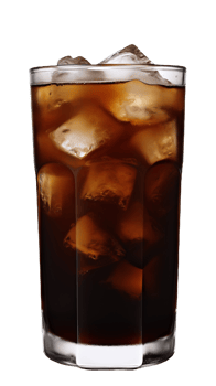 Iced dark coffee isolated on transparent background png