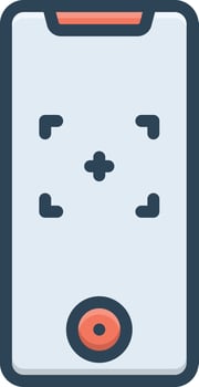 color icon for recorded vector