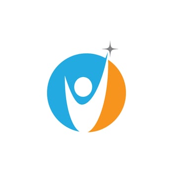 Human character logo sign vector