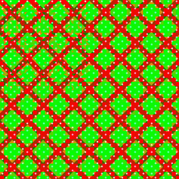 Vector illustration of checkered, rhombus pattern. green and red  abstract background. Retro color concept. Vector Illustrator.