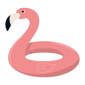 rubber flamingo vector illustration