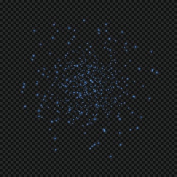 Vector blue sparks glitter special light effect