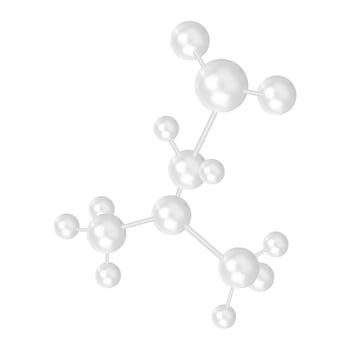 Vector molecule model. hyaluronic acid molecules, chemical science organic molecular structure